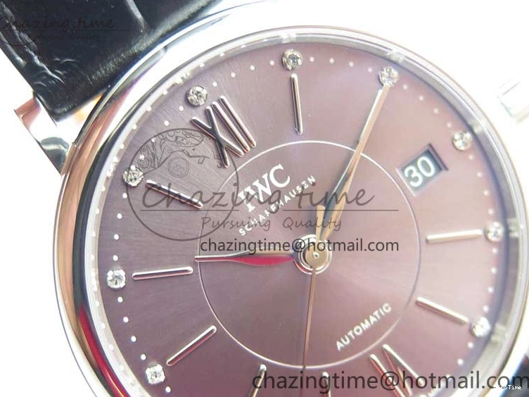 MIROTIME 0501 Portofino 37mm SS V7F 1:1 Best Edition Gray Dial on Black Leather Strap A Practical 7094